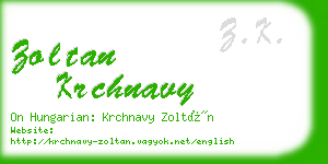 zoltan krchnavy business card